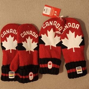 Bundle of 2 Pairs Canada Olympics Mittens